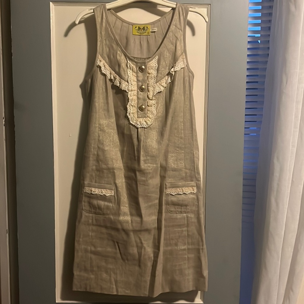 Vintage JUICY COUTURE LINEN AND LACE DRESS